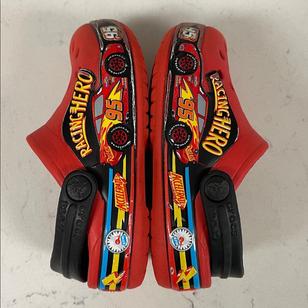 2022 Crocs Disney x Band Clog Toddler 'Fun Lab Cars - Flame' Size 6 - Picture 8 of 17